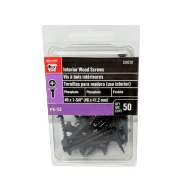 Interior Drywall Screws #6 x 1-5/8 50pk. Philips Phosphate Bulldog