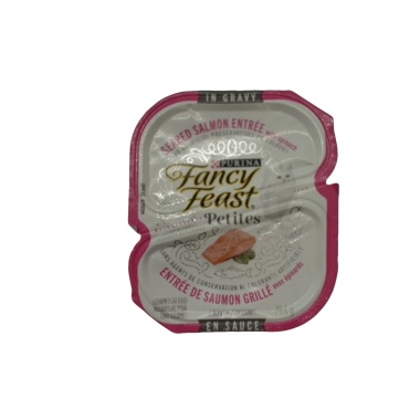 Cat Food Seared Salmon Entree In Gravy 79.4g. Fancy Feast(endcap)
