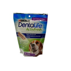 Oral Care Dog Chews 9pk. Medium 172g. Purina Dentalife Activfresh (endcap)