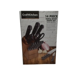Knife Set 14 Piece Triple Rivet Craft Kitchen