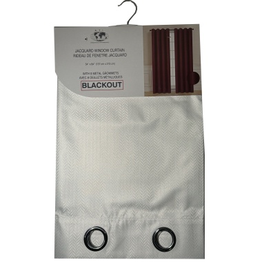 Curtain 54X84 inches Blackout W/Emb.Wht