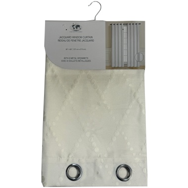Curtains 54X84Fa Linen Dotd Beige