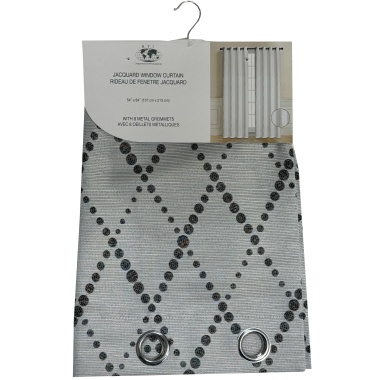 Curtains 54X84Fa Linen Dotd Black