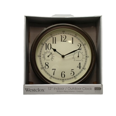 Wall Clock 12 Round Indoor/Outdoor Westclox