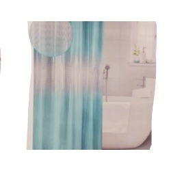 3D ombre shower curtains with metal grommets 70x72inch 178x183cm aqua