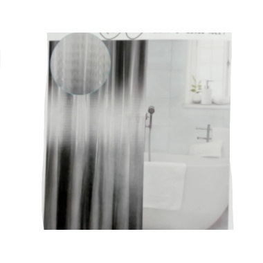 3D ombre shower curtains with metal grommets 70x72inch 178x183cm grey