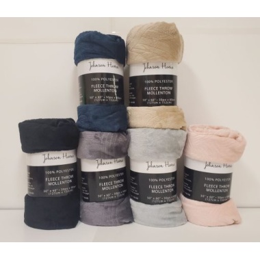 Coral Fleece Throws 50x60 inch – Assorted (endcap)