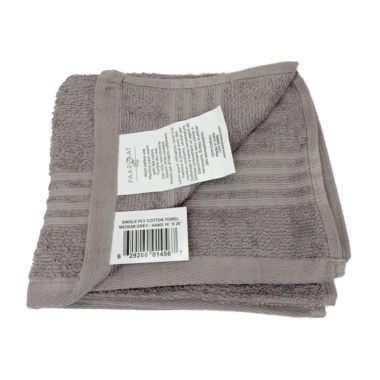 Cotton Hand Towel Medium Grey 16x26