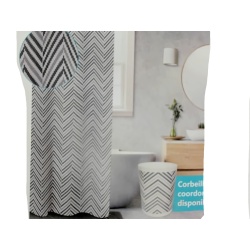 Printed fabric shower curtains 70x72 inch 178x183cm chevrons