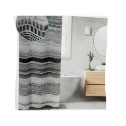 Printed fabric shower curtains 70x72 inch 178x183cm ombre stripes