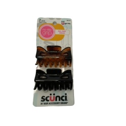 Jaw Clips 2pk. No-Slip Grip Scunci