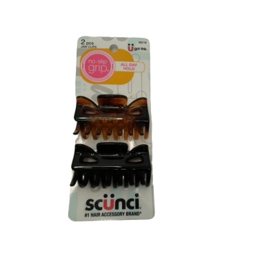 Jaw Clips 2pk. No-Slip Grip Scunci