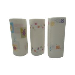 Paper Towels 24 Rolls x 74 Sheets Assorted Printed Brown Box - each sold individually