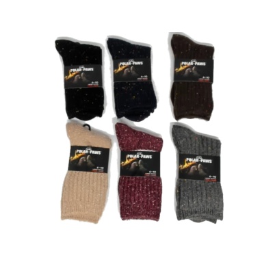 Socks Ladies Polar Paws Size 6-10 Assorted(3 for $4.99) - each sold individually
