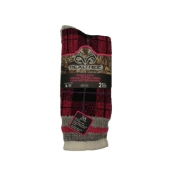 Socks Women's Crew 2pk. Pink/Purple Realtree