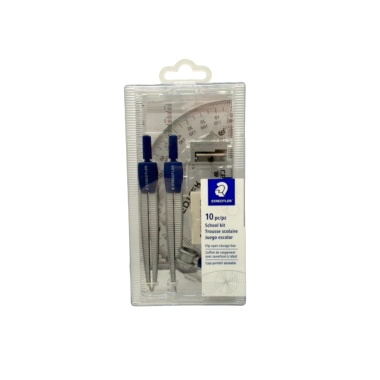 Compass School Kit 10pc. w/Storage Box Staedtler