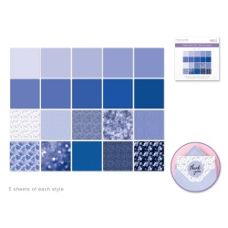 Paper Pad: 4x4" Color Theme Stack Pad x100 5eax20styles 100GSM B) Blue"