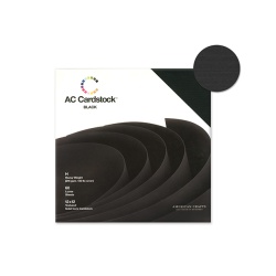Scrapbook Cardstock: 12x12" 80lb 216gsm... B) Black Solid"