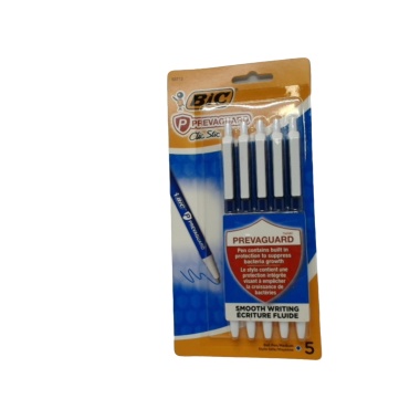 Pen Bic Prevaguard 5pk. Blue Ink Clic Stick