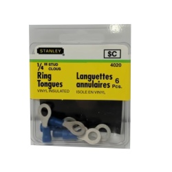 Ring Tongues 1/4 Stud 6pk. Vinyl Insulated Stanley"