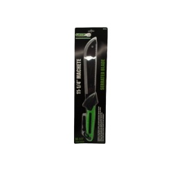Machete 11-1/4 Serrated Blade 18.5" Total Length W/sheath Grip"