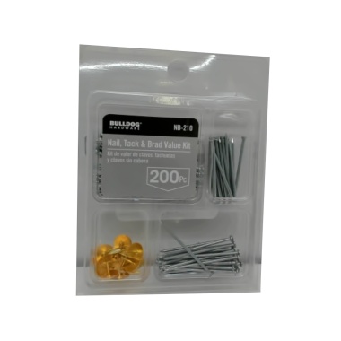 Nail, Tack & Brad Value Kit 200pcs Bulldog