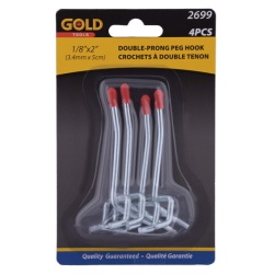 Peghook 2x1/8 inch 3.4x5cm pack of 4