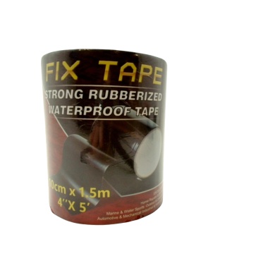 Fix Tape 4 x 5' Strong Rubberized Waterproof Tape Black