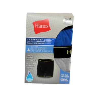 Boxer Briefs Boy's 4pk. Small Tagless Comfort Cool Hanes