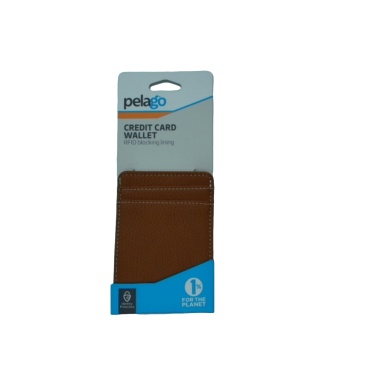 Credit Card Wallet Rfid Blocking Lining 4 Slots Brown Pelago