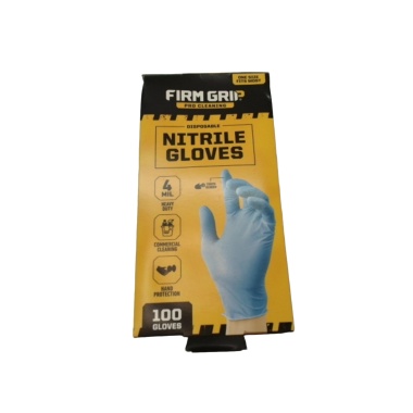 Disposable Nitrile Gloves 100pk. 4 Mil One Size Fits Most Firm Grip