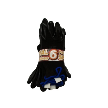Nitrile Dipped Gloves 6pk. Black L/XL Open Road