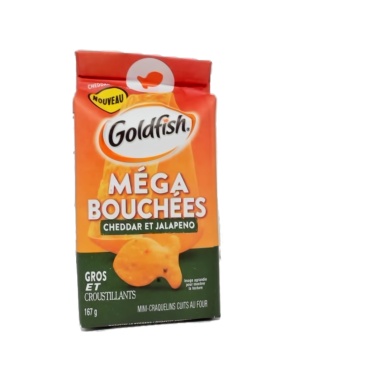 Goldfish Mega Bites Crackers Cheddar Jalapeno 167g.