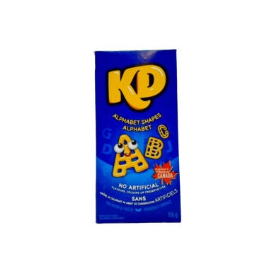 Kraft Dinner Alphabet Shapes 156g. Prepared In Canada (endcap)