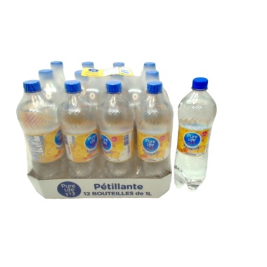 Sparkling Water Lemon 12 x 1L Pure Life (or $0.99/bottle)