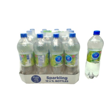 Sparkling Water Lime 12 x 1L Pure Life (or $0.99/bottle)