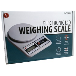 Kitchen Scale Electronic LCD 5-3/4 Plate Diameter"