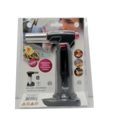 Kitchen Torch Black w/Removable Base Refillable Beep