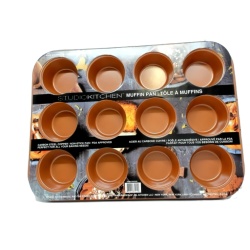 Muffin Pan 12 Cup Carbon Steel Copper Studiokitchen