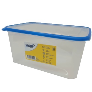 Titan seal large tall rectangular food container 2.8L