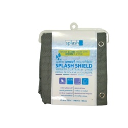 Microfiber Splash Shield Shower Curtain Or Liner Steel Grey 70 x 72" Splash Home"
