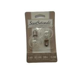 Warmer Bulb 20W 2pk. G30 Base Candelabra 140 Lumens Scentsationals