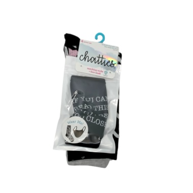 Socks w/Face Mask 4pc. Set Chatties Assorted - each sold individually