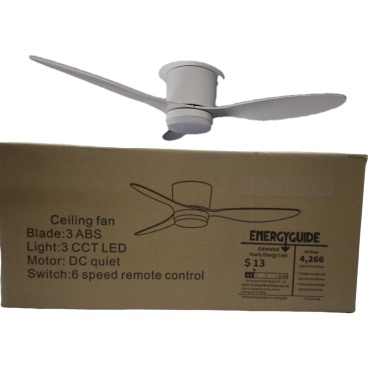 Ceiling Fan 3 Blade 6 Speed LED Light w/Remote Gesheng