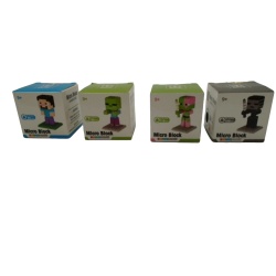 Micro Block Building Toy Minecraft Characters Ass't
