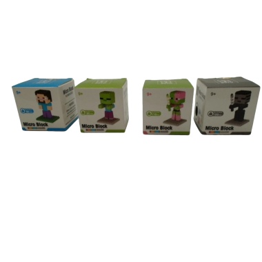 Micro Block Building Toy Minecraft Characters Ass't