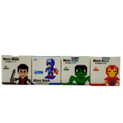 Micro Block Building Toy Super Heroes Ass't