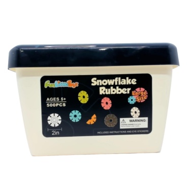 Rubber Snowflake Kit 500pcs Assorted (display) (EACH SOLD INDIVIDUALLY)