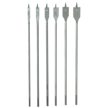 6 Pc 12 Spade Wood Boring Drill Bit Set