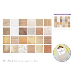 Cardstock: 12x12" Themed Stack Pad x24 Double-Sided 230GSM B) Wicker"